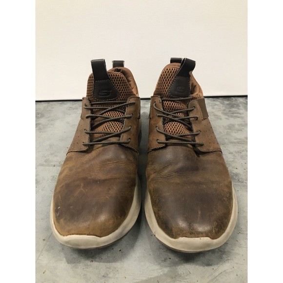 Skecher Other - Skechers Mens Sneakers Brown Lace Up Casual Shoes 65870/BDC Leather Size 9